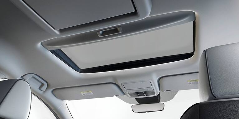 2027 Honda Odyssey Elite detail of the power moonroof and rear entertainment system (Minivan).